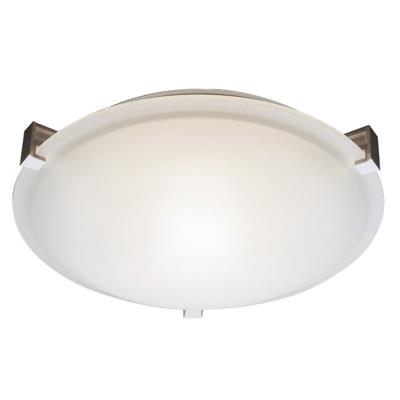 Trans Globe Lighting 59006 BN Frosted Clipped 12" Flushmount in Brushed Nickel